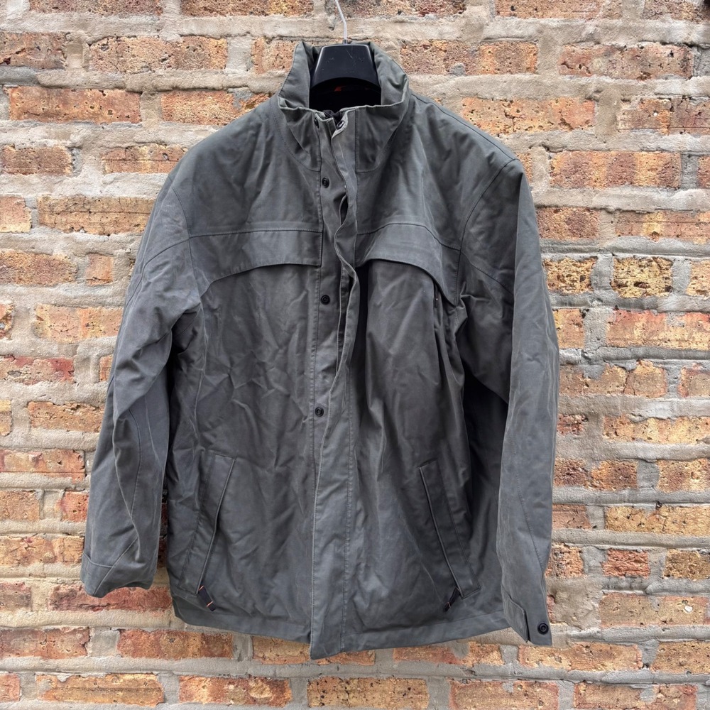 The 8th Summit Mens Large Grey Nylon Utility Field Jacket Full Zip Outdoor Coat